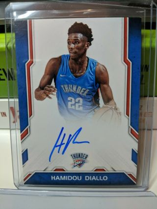 2018 - 19 Donruss Next Day Autographs 38 Hamidou Diallo On Card Signature Thunder