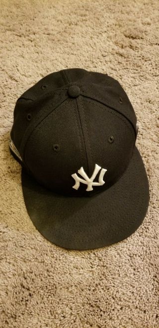 2018 York Yankees Luis Severino Game Worn Issued Hat Postseason Mlb Steiner
