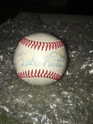 Unauthenticated Babe Ruth Signed Autograph Baseball - Game Worn Durham Bulls