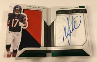 Anthony Miller 2018 Panini Playbook Rookie Patch Auto Booklet 11/25 Emerald