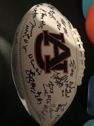 2018 Auburn Tigers Team Signed Football Logo