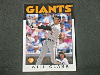 Will Clark 2012 Topps Archives 1986 Style Shortprint 209 San Francisco Giants