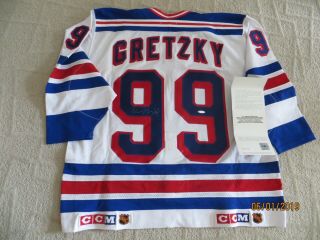 Wayne Gretzky Signed Uda Upper Deck York Rangers White Ccm Jersey (54) Nwt