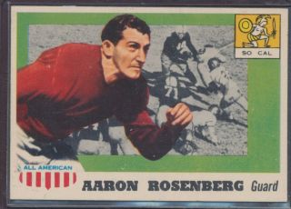 1955 Topps All American Football Card 13 Aaron Rosenberg So.  Cal.  Nm