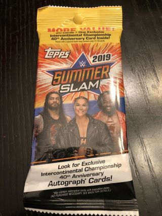 2019 Topps Wwe Summer Slam Guaranteed ’d Auto Or Relic Or Auto - Relic Hot Pack