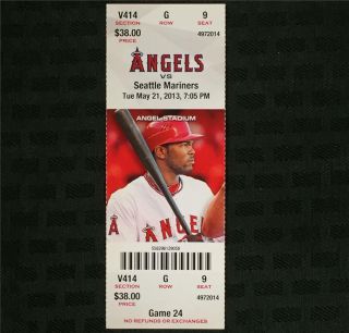 Mike Trout Hit For The Cycle 5/21/2013 Angels Full Game Ticket