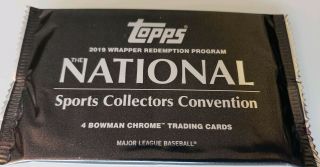 2019 Topps Bowman Chrome National Convention Pack Wapper Redemption Nscc