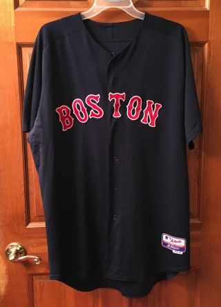 Boston Red Sox Dustin Pedroia Navy Cool Base Jersey Size 48