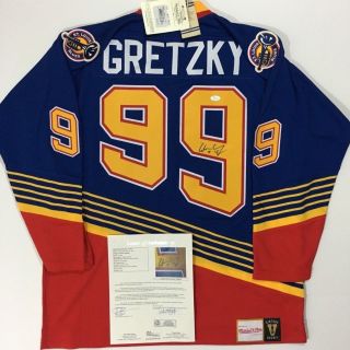 Wayne Gretzky Signed Mitchell & Ness Authentic St.  Louis Blues Jersey Oilers Jsa