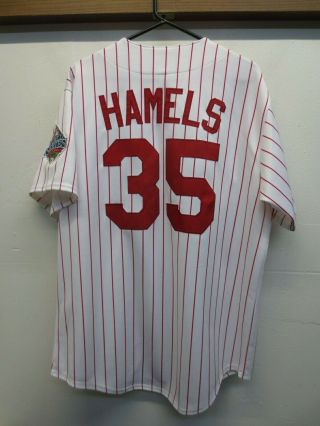 Authentic 2008 World Series Philadelphia Phillies Mvp Cole Hamels Jersey Size L