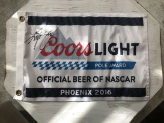 Kyle Busch Signed Phoenix Pole Award Flag