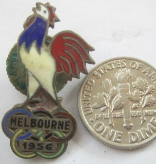 Old Olympic Pin Australia Melbourne 1956 France Noc Brass Enamel