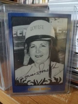 The First Lady Of Stock Car Racing Louise Smith Signed Card Nascar