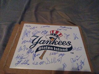 Staten Island Yankees Team Signed Logo 8x10 Class A Future Star 