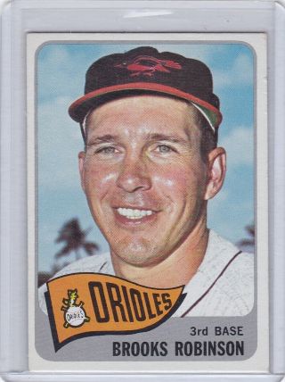 1965 Topps Baseball Card 150 Brooks Robinson Hof Orioles - Ex - Exmt