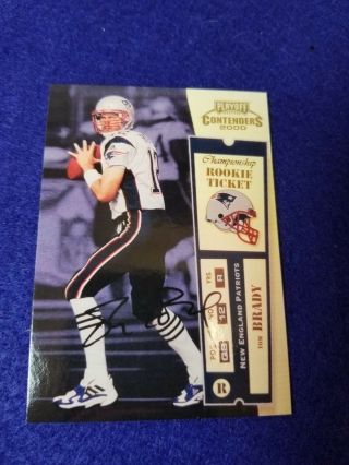 2000 Tom Brady Playoff Contenders Rc Autograph Version Rookie Reprint 144