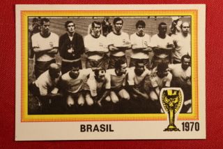 Panini Argentina 78 World Cup N.  28 Brasil 1970 With Back