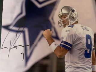 Tony Romo Signed Auto W/ Pr@@f 8 X 10 Photo Dallas Cowboys Signed In Person