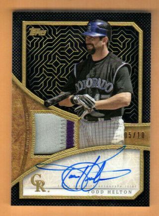 2019 Topps Baseball - Series 2 - Topps Reverence Auto Patch - Todd Helton 05/10