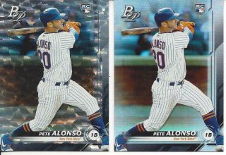 Pete Alonso 2019 Bowman Platinum Ice Sp Rc,  Base Rc 20 Hot Ny Mets