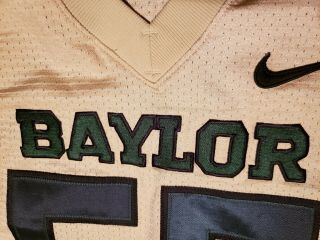 Authentic GAME WORN Nike Baylor Football Gold Jersey 2009 5