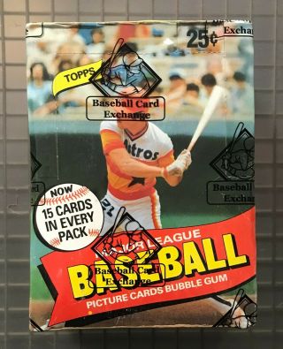1980 Topps Baseball Wax Pack Box W/ 36 Packs Bbce
