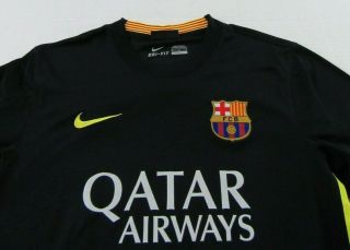 Nike Dri - Fit FCB Soccer Qatar Airways Futbol Club Barcelona Soccer Jersey Size M 3