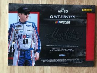 2017 Absolute Clint Bowyer 1/1 Sponsor LOGO Patch Ford Performance NASCAR 2