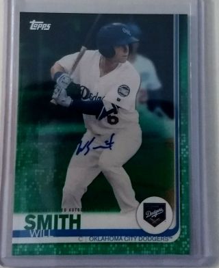 2019 Topps Pro Debut Will Smith Green Parallel Auto 90/99 Dodgers - Pack Fresh