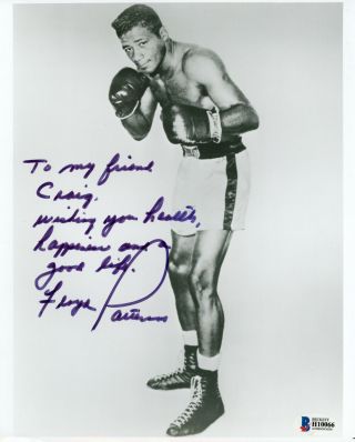 Floyd Patterson Autographed Signed 8x10 Photo " To Craig " Beckett H10066