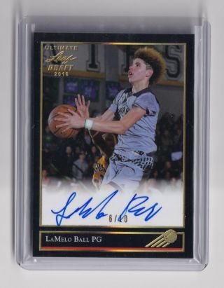 Lamelo Ball 2018 Leaf Ultimate Draft Rookie Auto 6/10