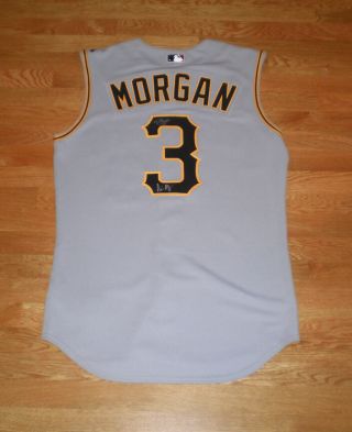 Pirates Nyjer Morgan Signed Game Issued Jersey 2008 Auto W/ T - Plush Brewers