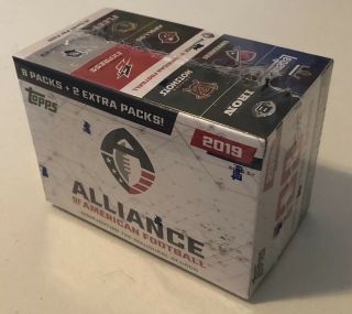 2019 Topps Aaf Alliance Of American Football Factory 100 Card Blaster Box