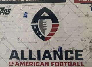 2019 TOPPS AAF ALLIANCE OF AMERICAN FOOTBALL FACTORY 100 CARD BLASTER BOX 2