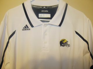 Michigan Wolverines Football Sideline Polo Shirt - Adidas Adult Xl
