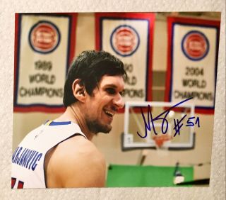 Boban Marjanovic Signed Autograph Auto 8x10 Photo Detroit Pistons