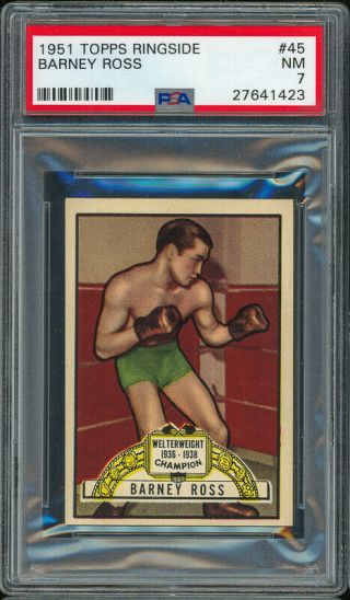 1951 Topps Ringside Boxing 45 Barney Ross Psa 7