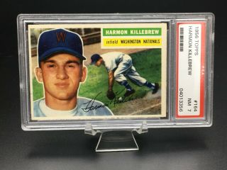 1956 Topps Baseball Harmon Killebrew Hof (gray Back) Psa Nm 7 164 Nationals