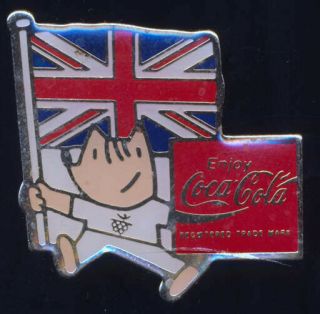 1992 Barcelona Coca - Cola Cobi / Flags of Nations 172 - Pin Set PINS ONLY 3