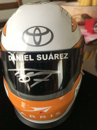 Nascar Driver Daniel Suarez Autograph Mini Helmet