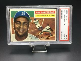 1956 Topps Baseball Roy Campanella Hof Gray Back Psa Nm 7 101 Brooklyn Dodgers