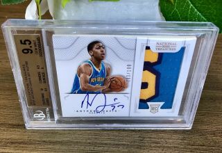 2012 - 13 Treasures Anthony Davis (lakers) 3 Clr Patch Rpa Auto /199 Bgs 9.  5 10