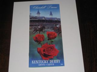 (autographed) 1973 Kentucky Derby Prop Program By Hof Ron Turcotte