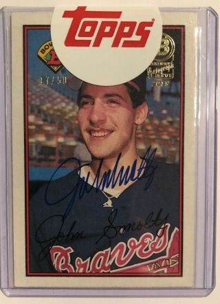 2019 Bowman John Smoltz Atlanta Braves 1989 Bowman Buyback On Card Auto 17/50