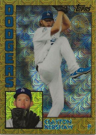 Clayton Kershaw 2019 Topps Series 2 1984 Chrome Gold Refractor /50 1 Dodgers