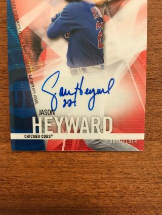 Jason Heyward 2017 Topps Finest Red Refractor Auto FA - JH Chicago Cubs 23/25 3