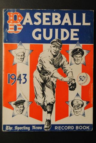 1943 The Sporting News Baseball Guide Record Book Wartime