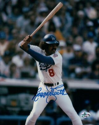 Reggie Smith Signed 8x10 Photo Autograph La Dodgers Home At Bat Auto