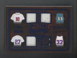 2019 Leaf In The Game Itg Chipper Jones Grant Hill Guerrero Kidd Jersey /35