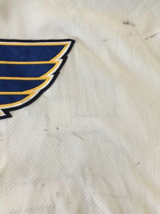 1999 - 2000 St Louis Blues Game Worn Jersey w NHL 2000 patch - Terry Yake 11